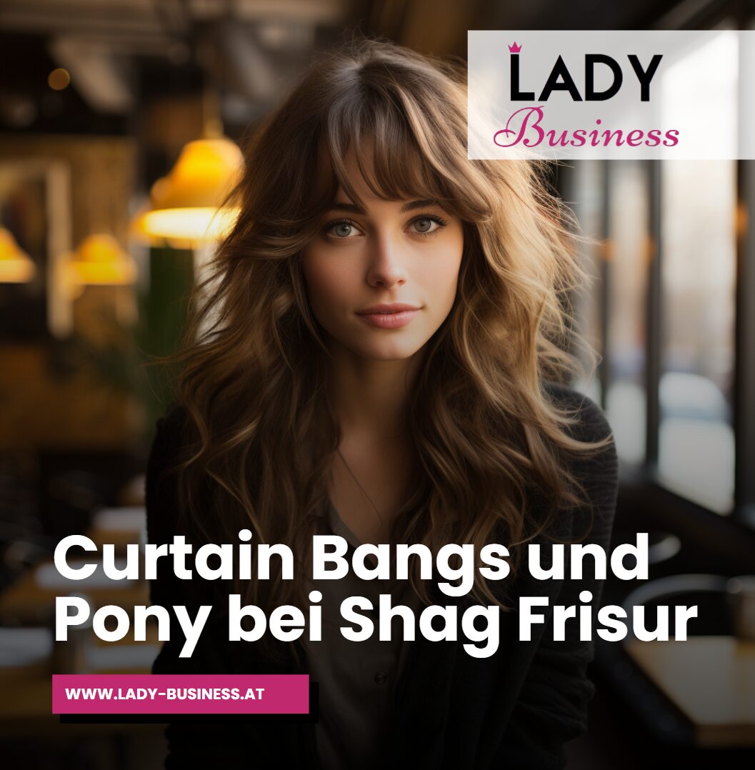 Curtain Bangs und Pony bei Shag Frisur