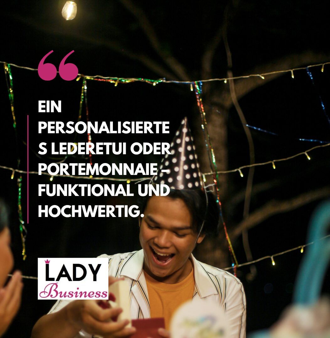 Ein personalisiertes Lederetui oder Portemonnaie – funktional und hochwertig.